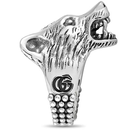 fake gucci wolf ring|gucci ghost ring silver.